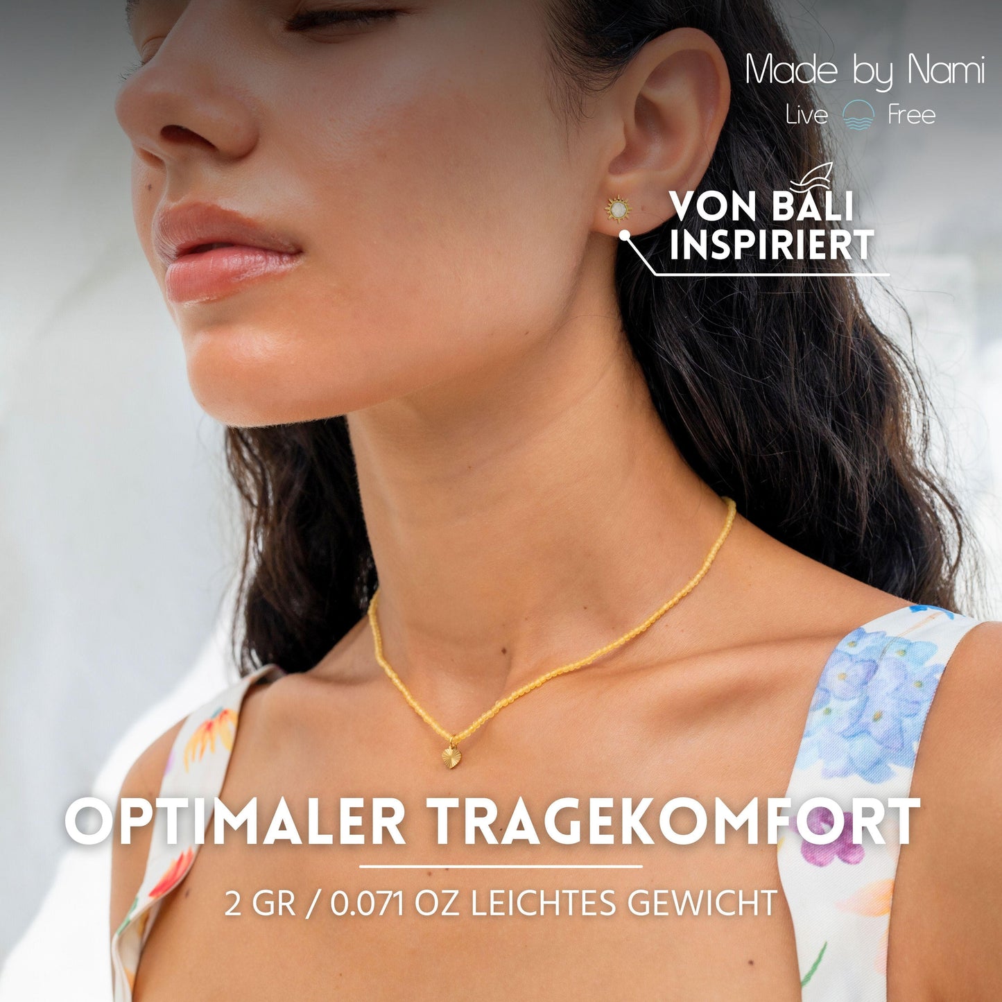 Set Sonnen Ohrringe mit Edelstein