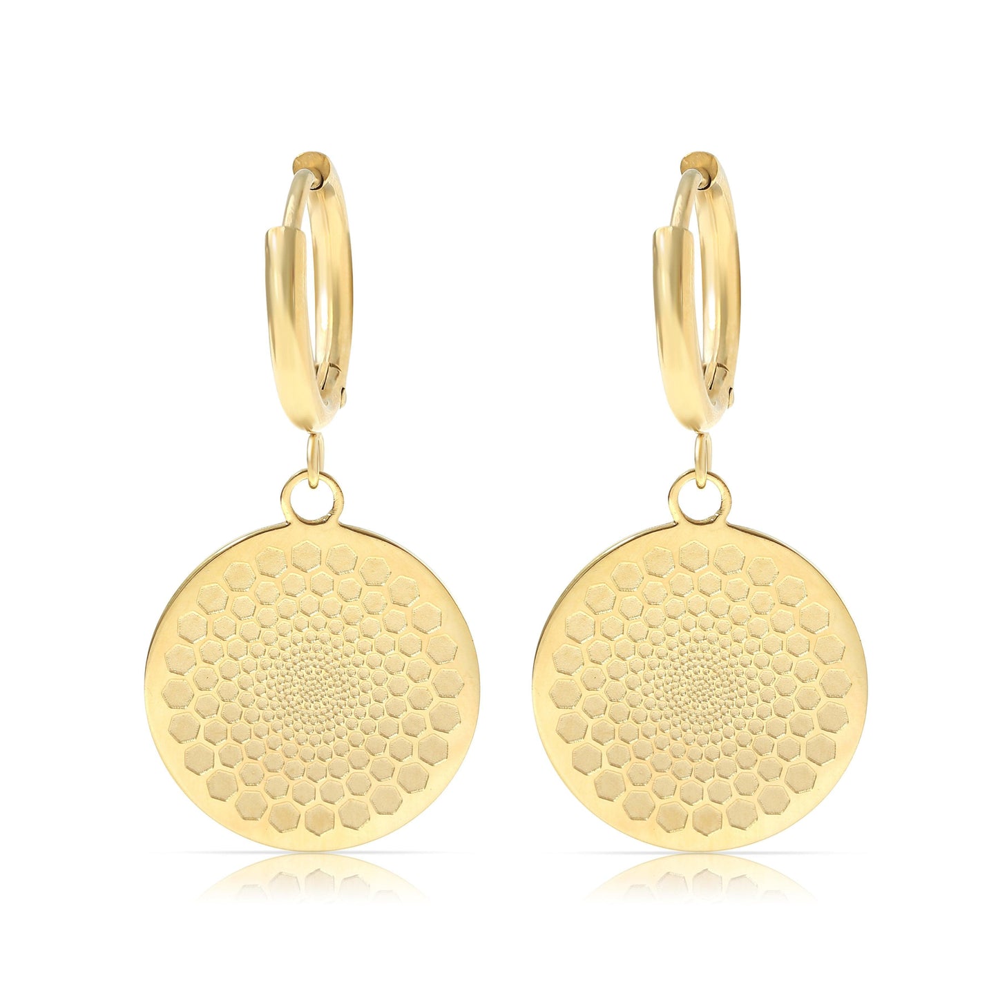 Set Mandala Ohrringe Gold Hängend