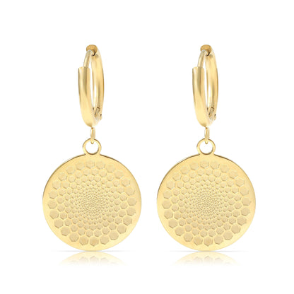 Set Mandala Ohrringe Gold Hängend