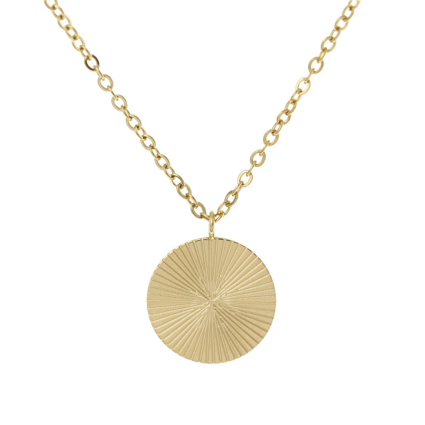 Goldene Sonnenkette 18K vergoldet – Boho Mandala Design