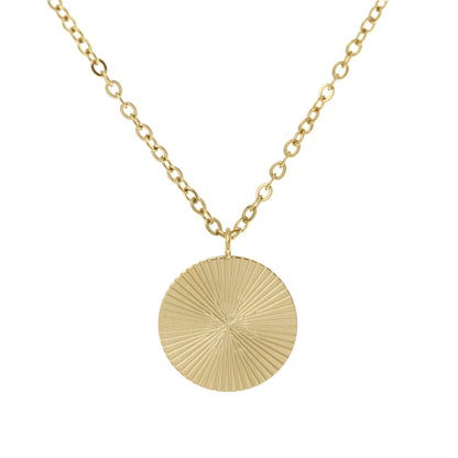 Goldene Sonnenkette 18K vergoldet – Boho Mandala Design