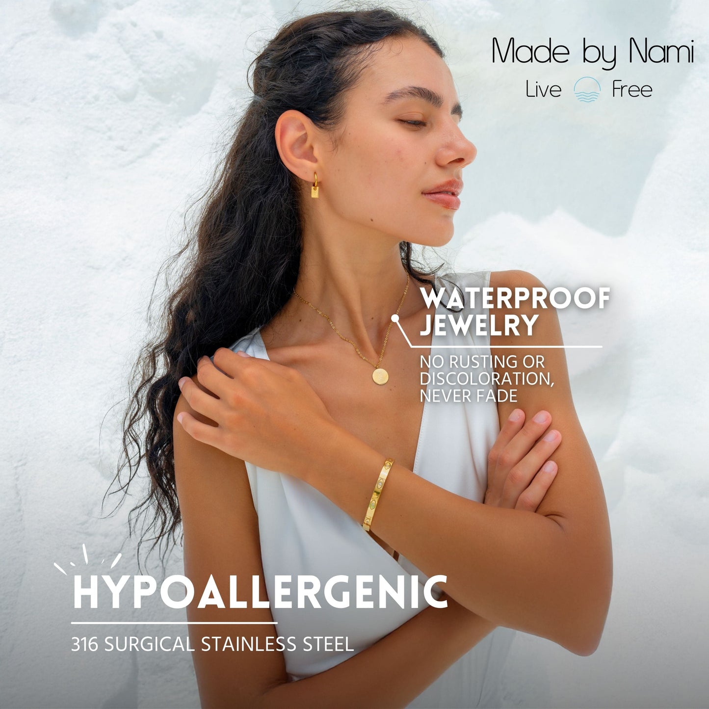 Goldene Sonnenkette 18K vergoldet – Boho Mandala Design