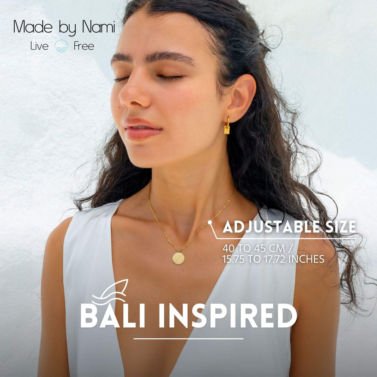 Goldene Sonnenkette 18K vergoldet – Boho Mandala Design