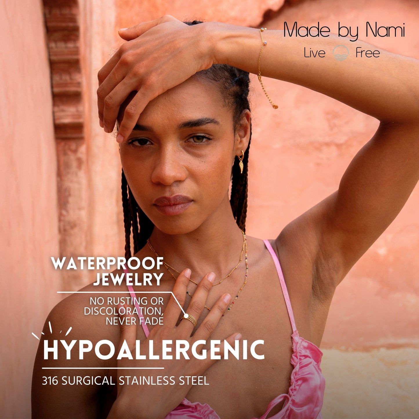 Goldener Boho Ring 18K vergoldet – Verstellbar & Wasserdicht