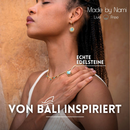 Boho Ring mit Edelstein Türkis