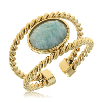 Boho Ring mit Edelstein Türkis
