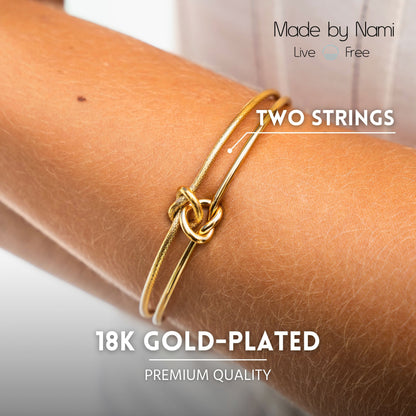 18K Gold Armreif mit Knoten