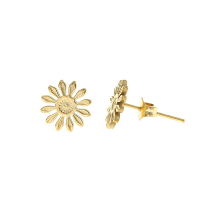Goldene Blume Ohrstecker 18K vergoldet