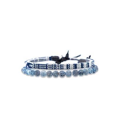 Boho Surfer Armband Set 2er – Perlenarmband & Ethno Band