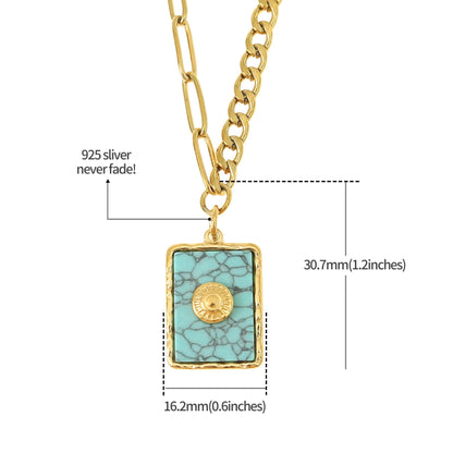 Goldene Boho Halskette Anhänger