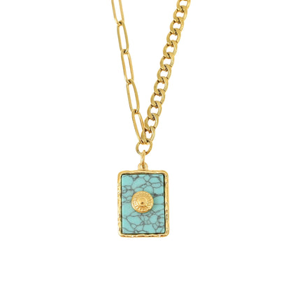 Goldene Boho Halskette Anhänger