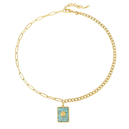 Goldene Boho Halskette Anhänger