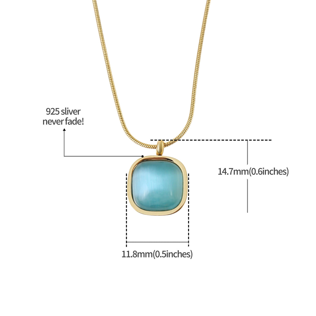 Edelsteinkette Blue | Gold