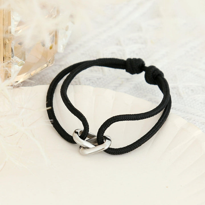 Unity Armband Schwarz Silber