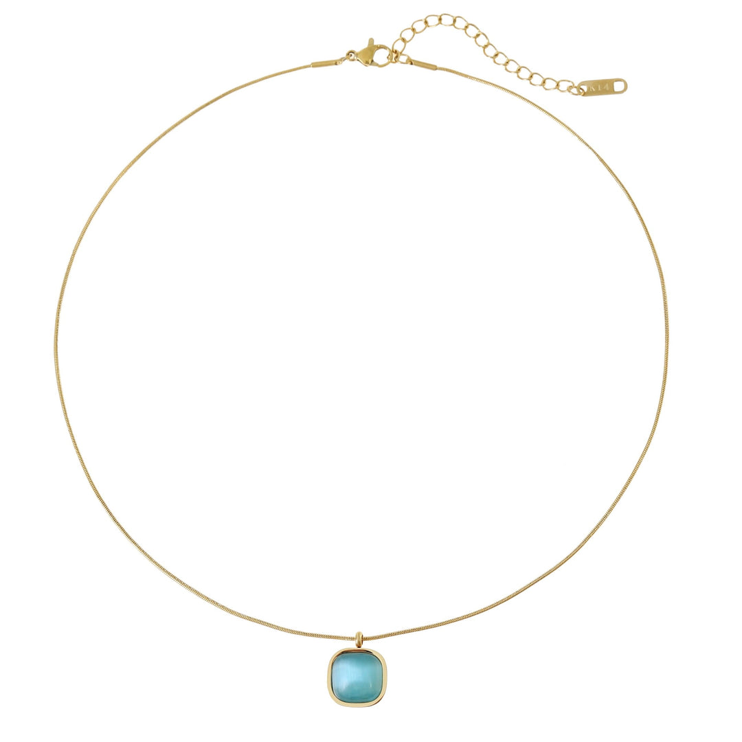 Edelsteinkette Blue | Gold