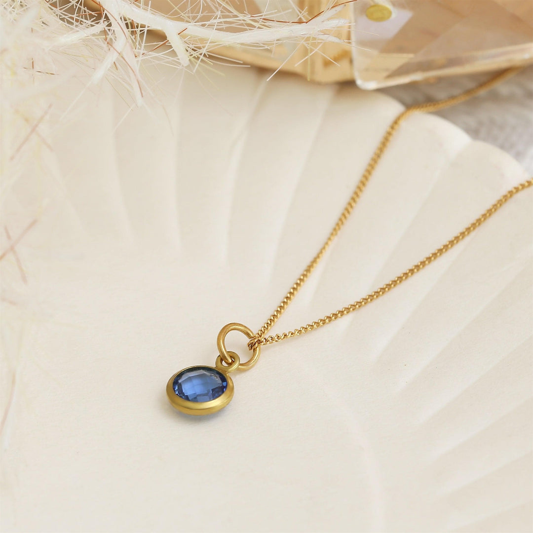 Edelsteinkette Filigran Blue | Gold