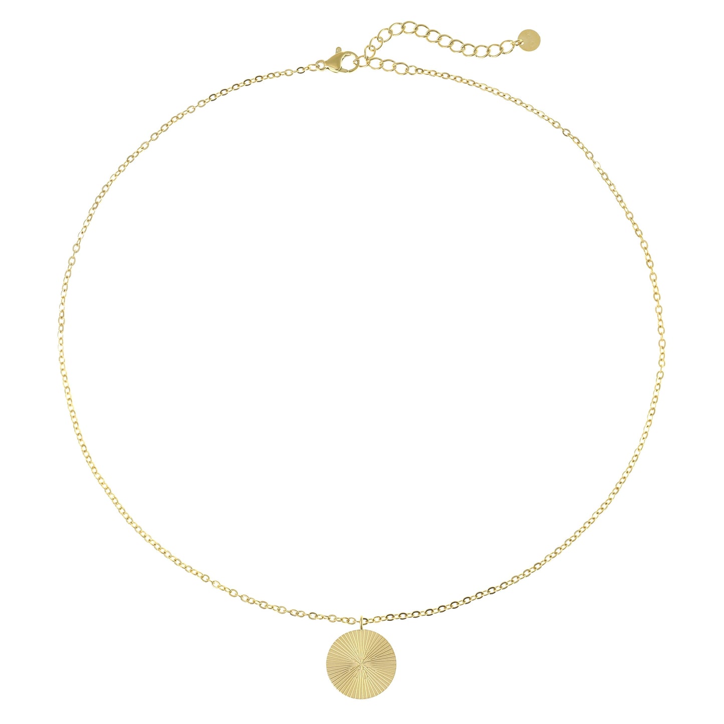 Goldene Sonnenkette 18K vergoldet – Boho Mandala Design