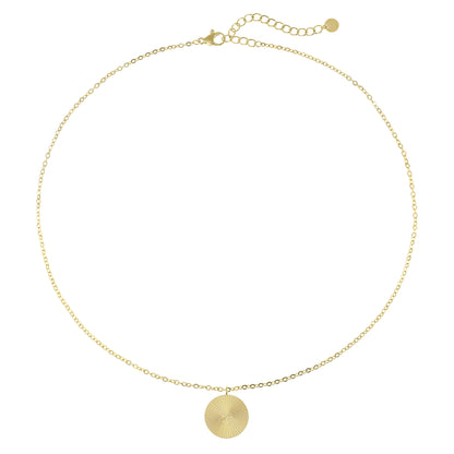 Goldene Sonnenkette 18K vergoldet – Boho Mandala Design