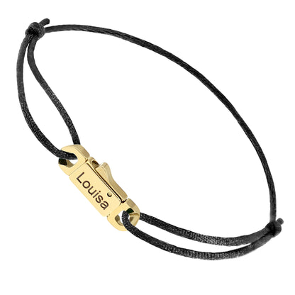 Armband mit Karabiner – Schwarz
