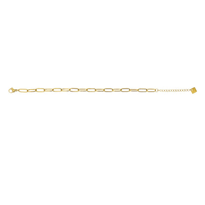 Goldenes Paperclip Armband