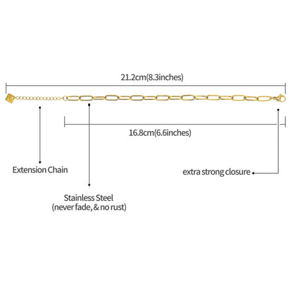 Goldenes Paperclip Armband