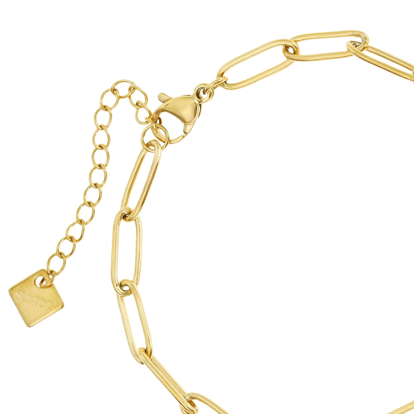 Goldenes Paperclip Armband