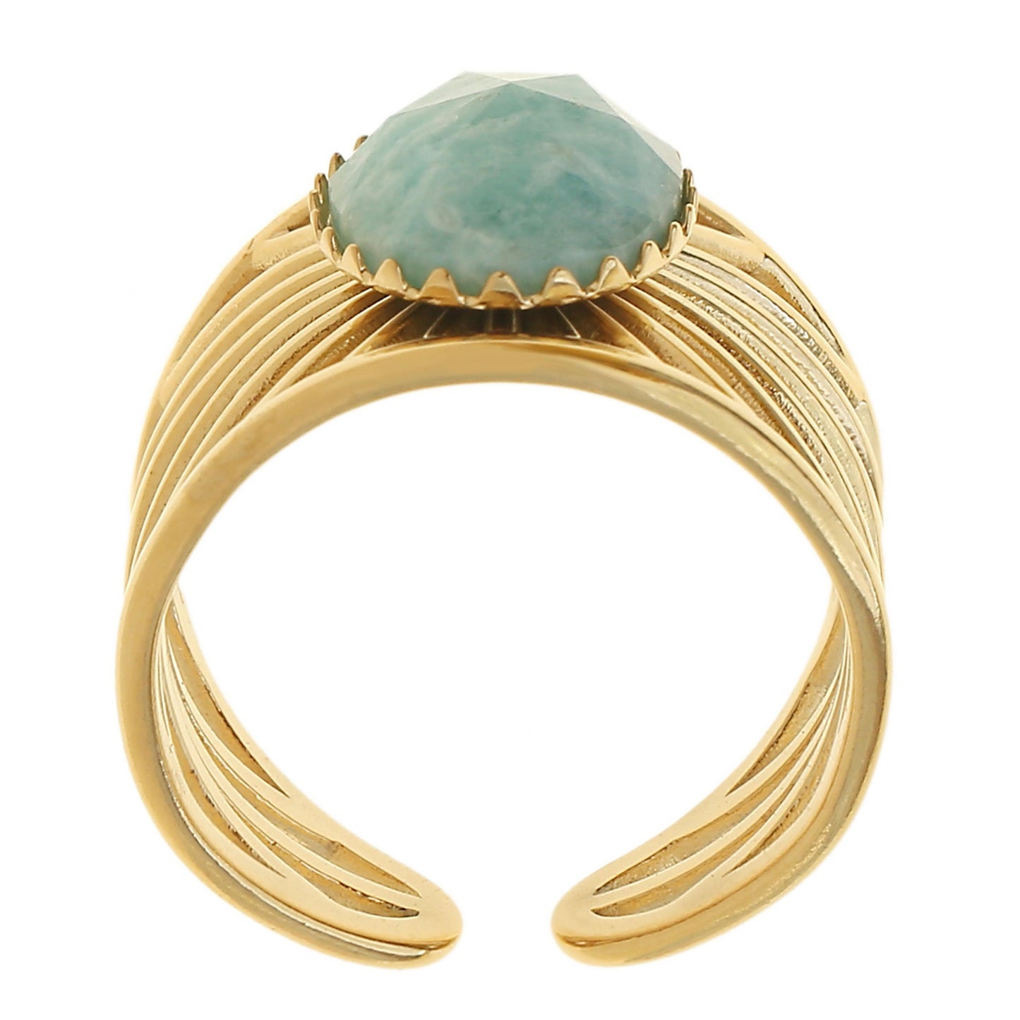 Boho Ring mit Edelstein Türkis