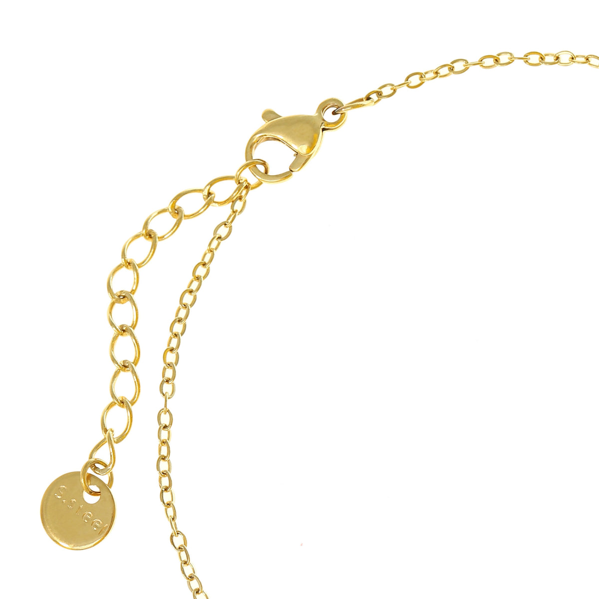 Personalizable cable chain bracelet with rectangular engraving plate – Gold