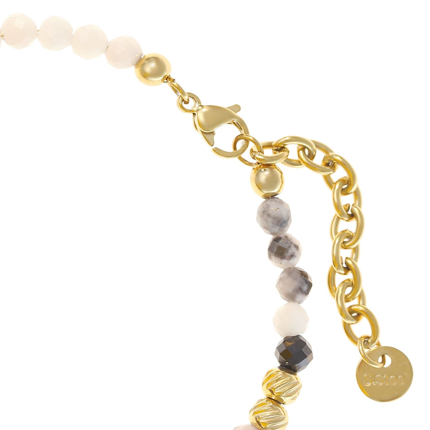 Goldarmband mit Natursteinen