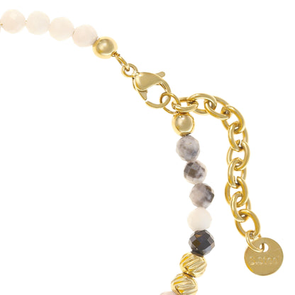 Goldarmband mit Natursteinen