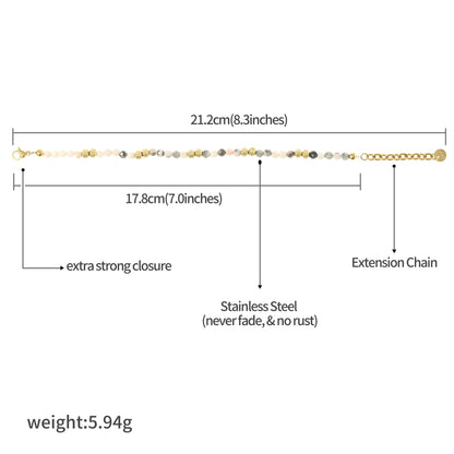 Goldarmband mit Natursteinen