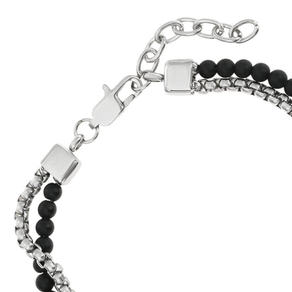 Herren Armband Edelstahl – Doppelt & Wasserfest