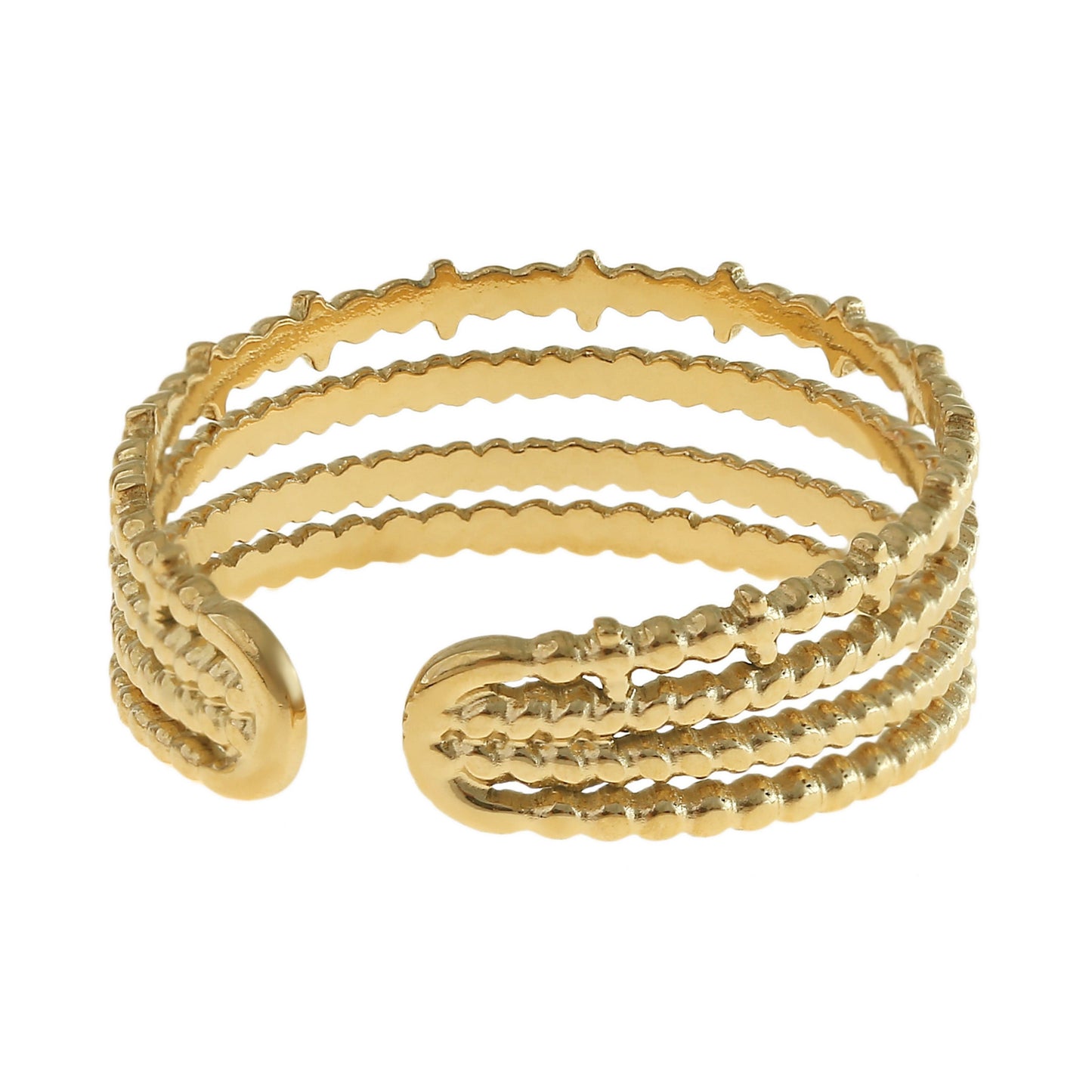 Goldener Boho Ring 18K vergoldet – Verstellbar & Wasserdicht