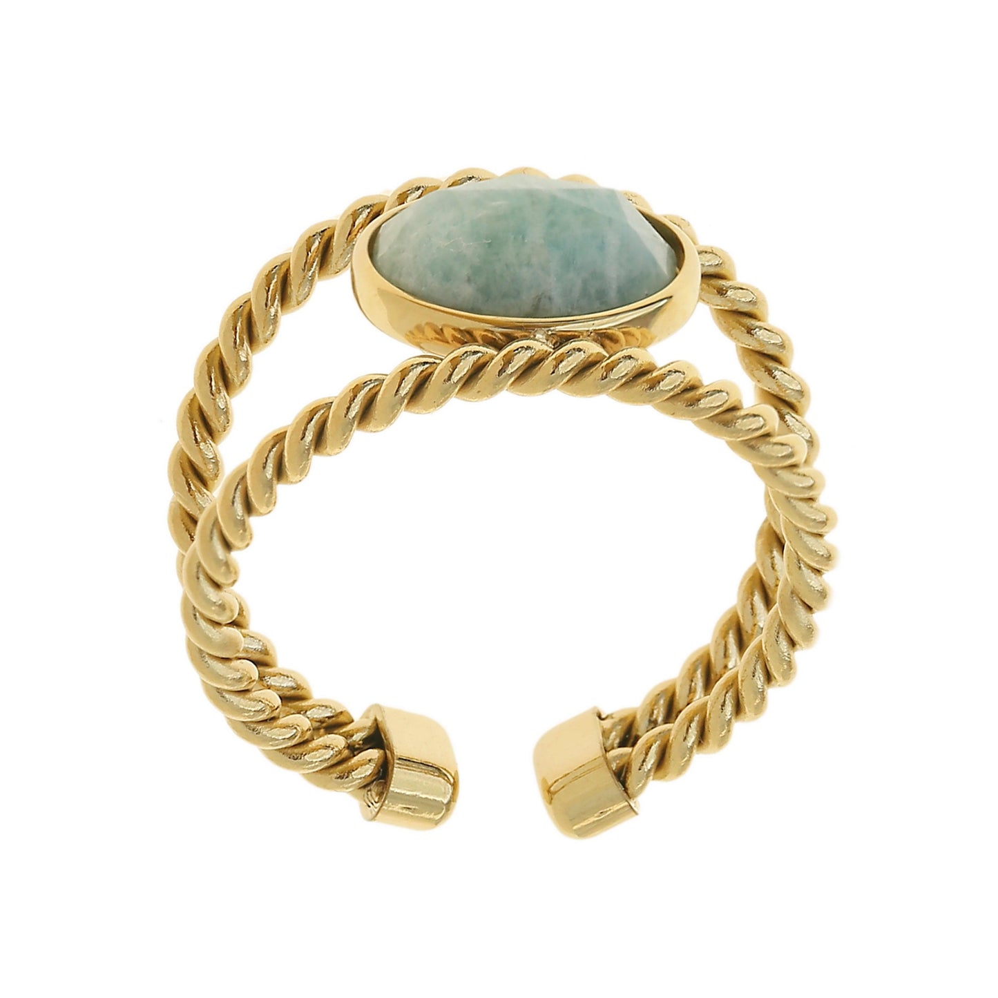 Boho Ring mit Edelstein Türkis