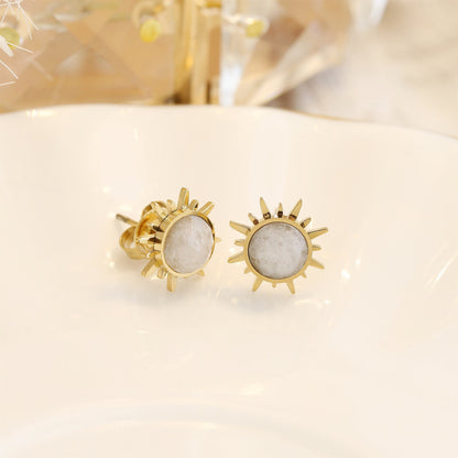 Set Sonnen Ohrringe mit Edelstein