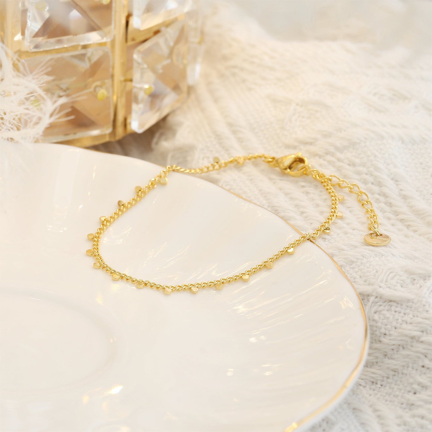 Feines Goldarmband 18K vergoldet – Verstellbar & Wasserdicht