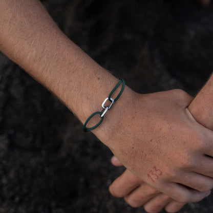 Unity Armband Grün Silber