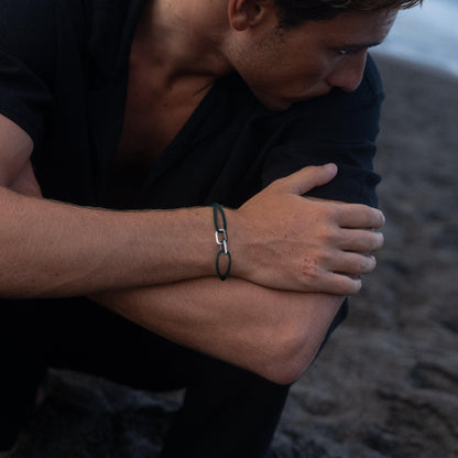 Unity Armband Grün Silber
