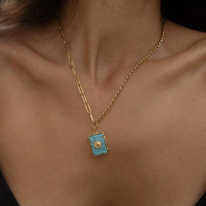 Goldene Boho Halskette Anhänger