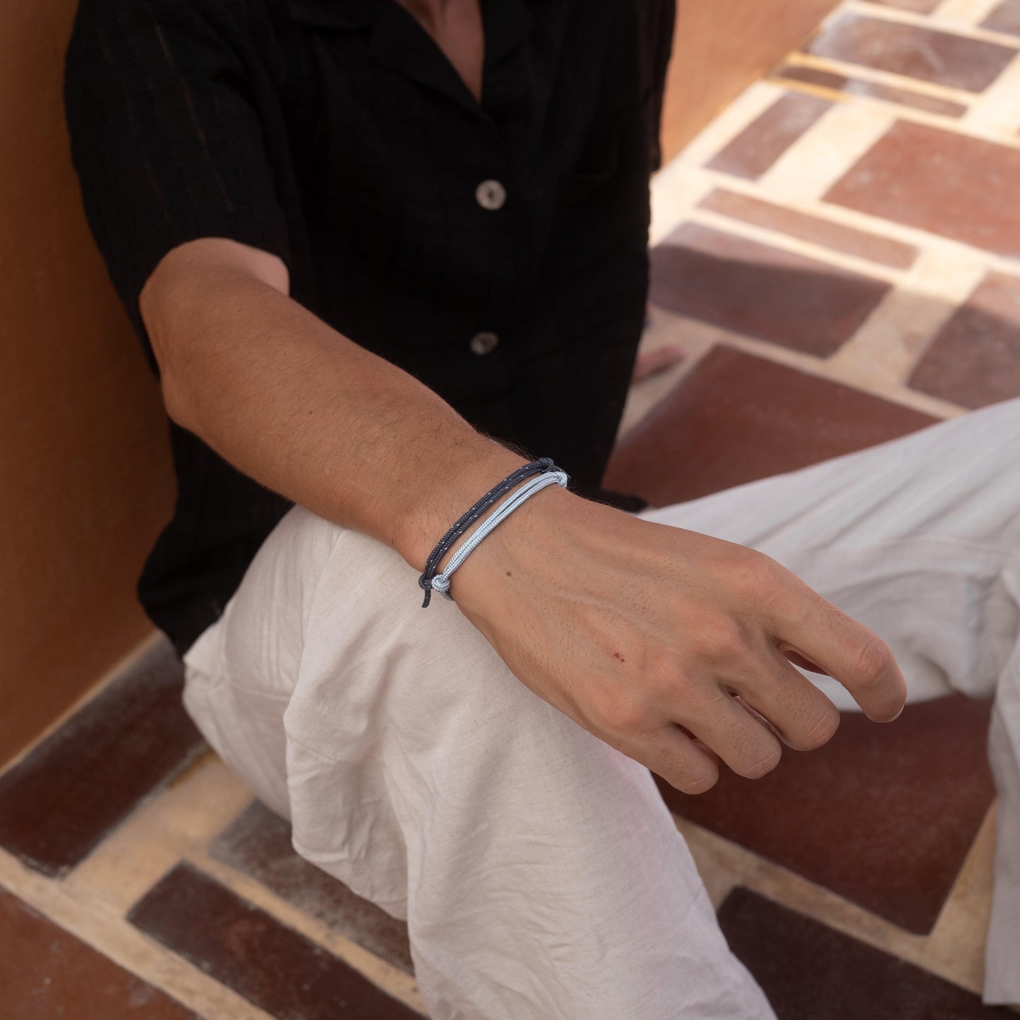 Surfer Armband Set Blau – Handgefertigt & Wasserfest