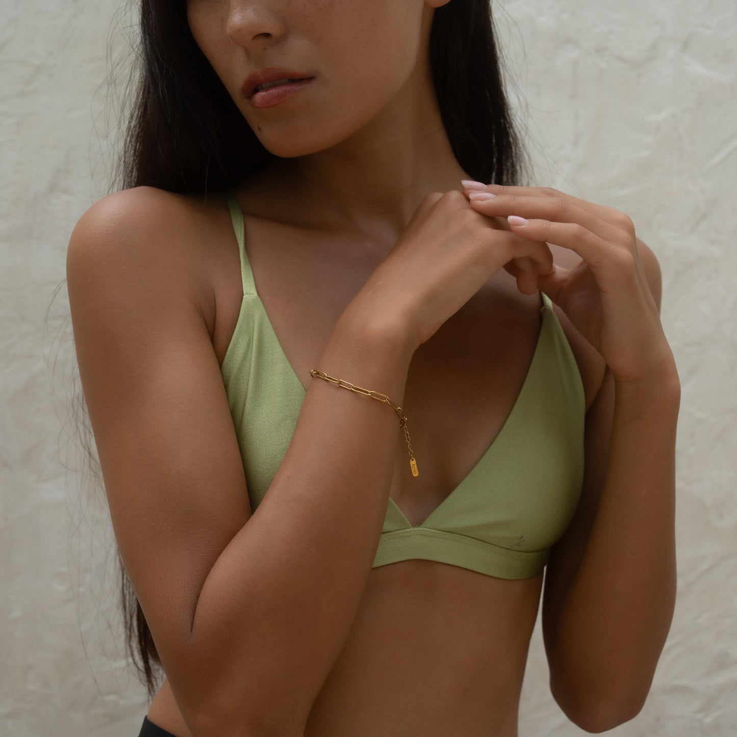 Goldenes Paperclip Armband