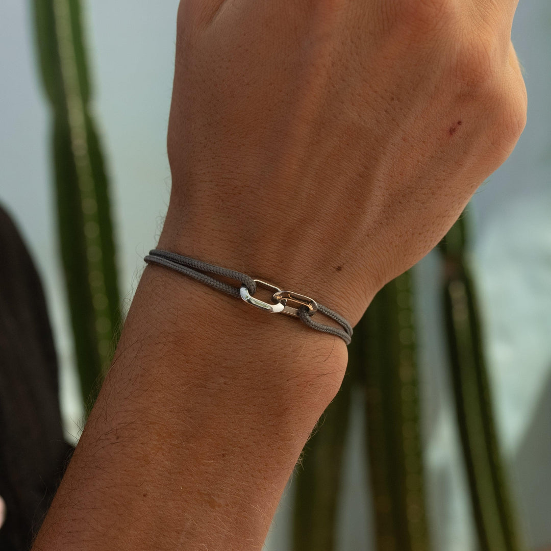 Unity Armband Grau Silber