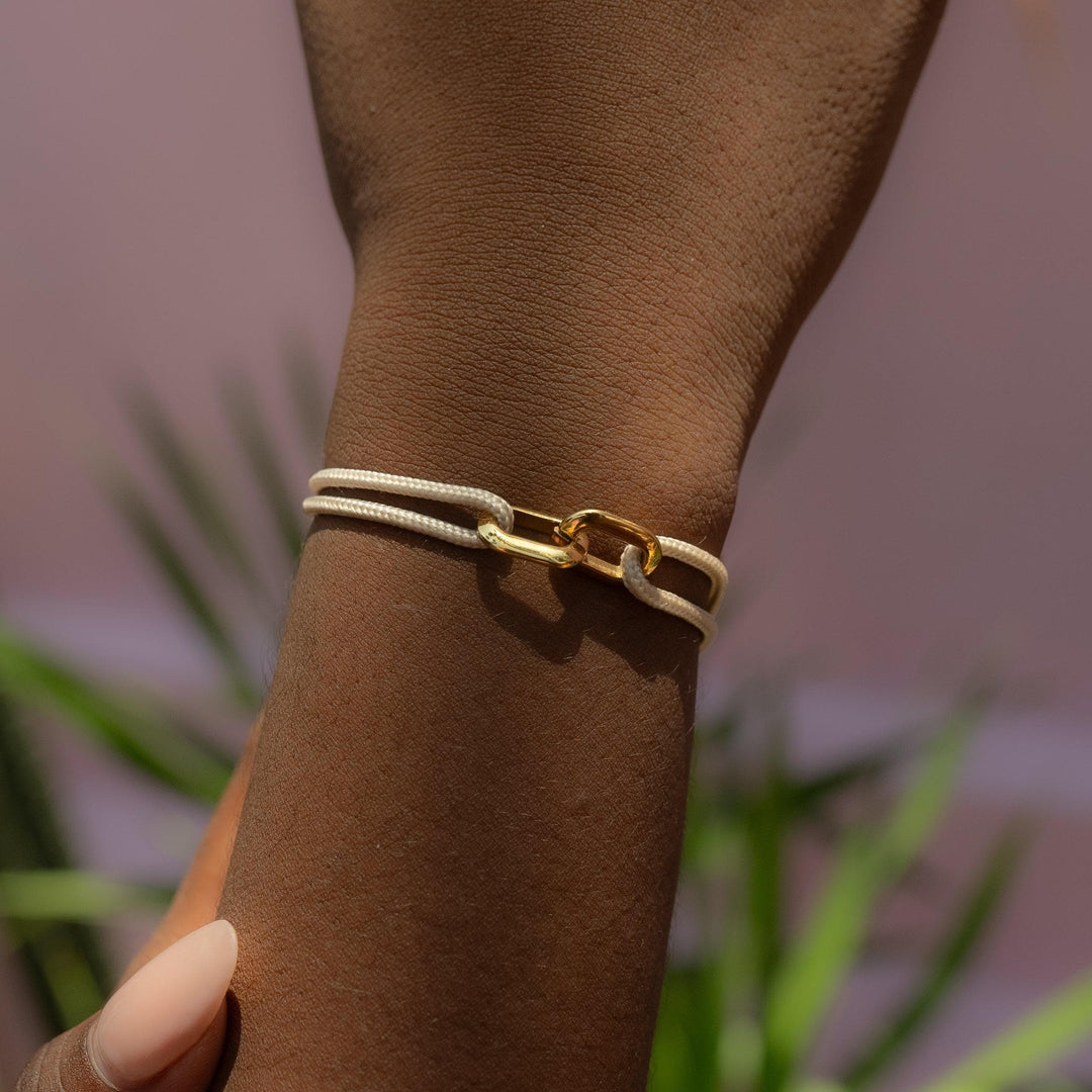 Unity Armband Beige Gold