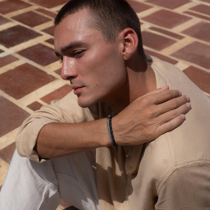 Surfer Armband 2er Set Schwarz & Grau – Wasserfest & Handgefertigt