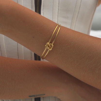 18K Gold Armreif mit Knoten