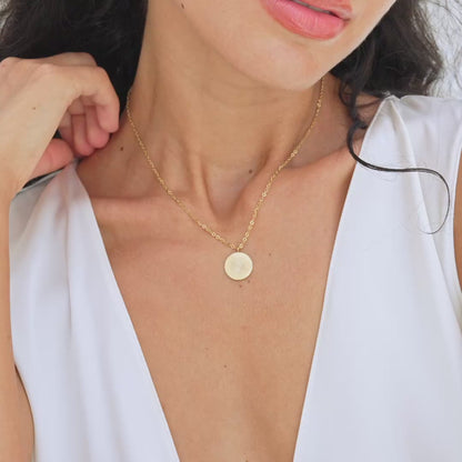 Goldene Sonnenkette 18K vergoldet – Boho Mandala Design