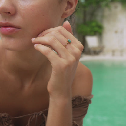 Boho Ring mit Edelstein