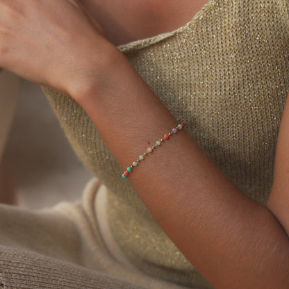 Perlenarmband Gold