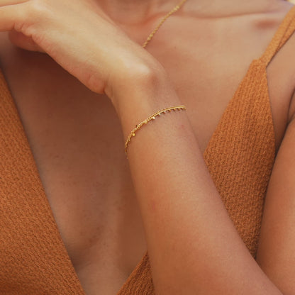 Feines Goldarmband 18K vergoldet – Verstellbar & Wasserdicht