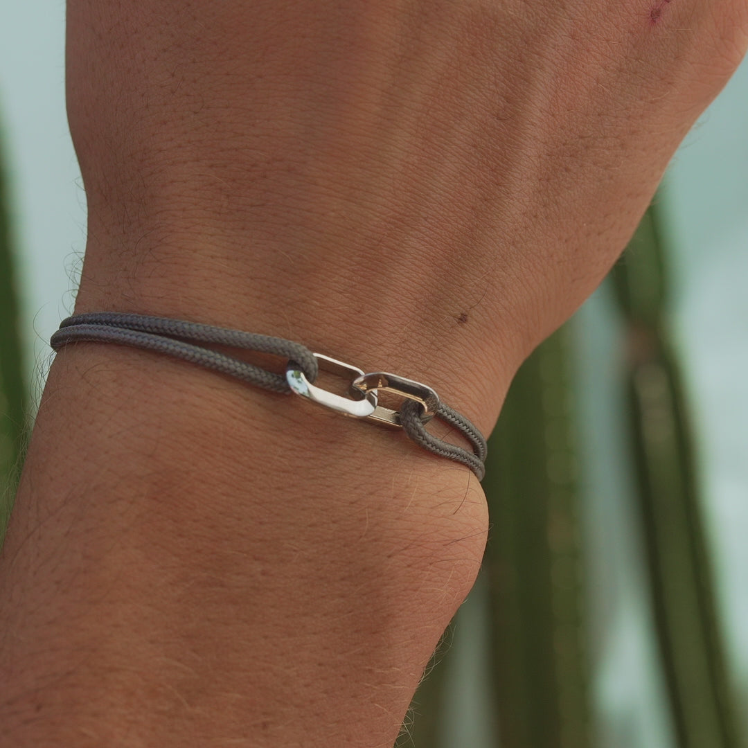 Unity Armband Grau Silber